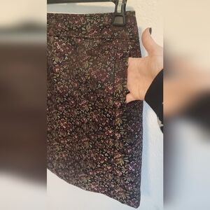 LOFT Jacquard Floral Mini Skirt